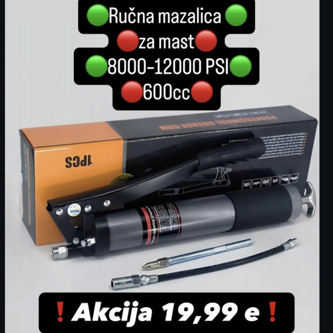 Rucna mazalica za mast 8000-12000 PSI Akcija 19,99 e