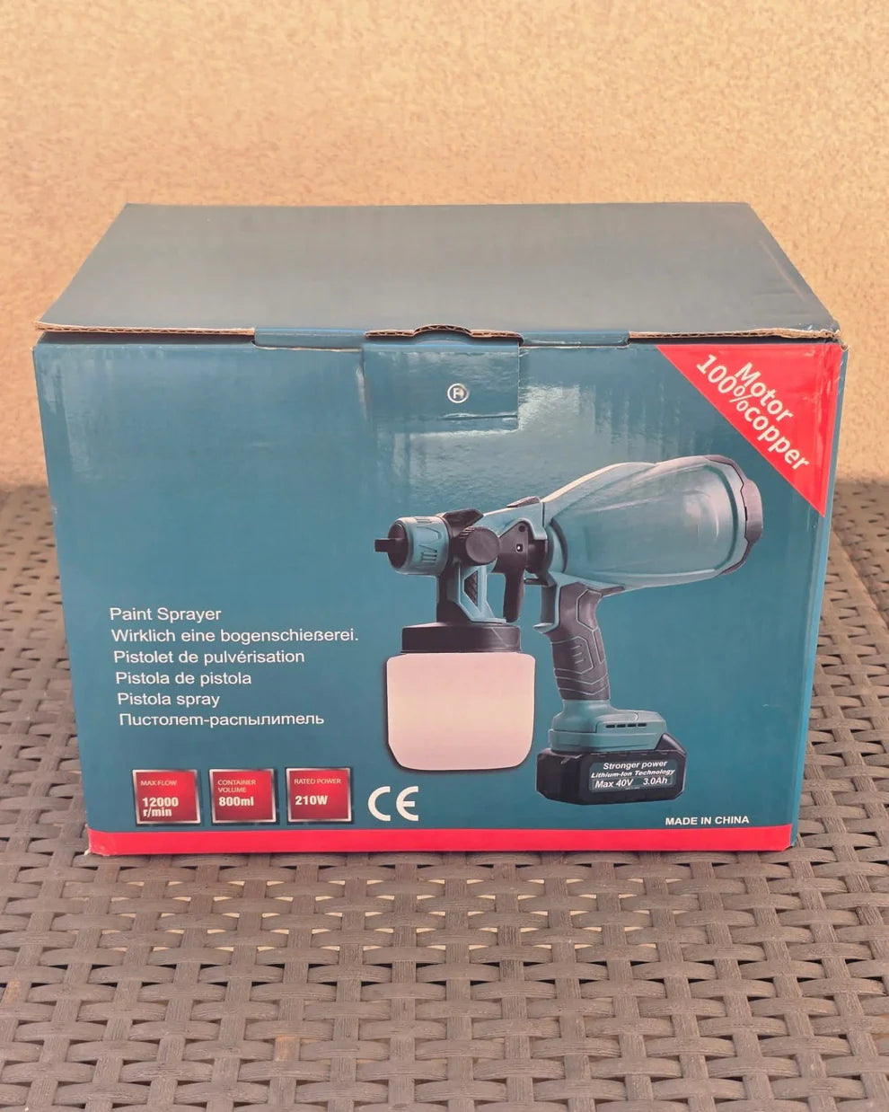 Akumulatorski pistolj za farbanje sa 2 Baterije od 48V