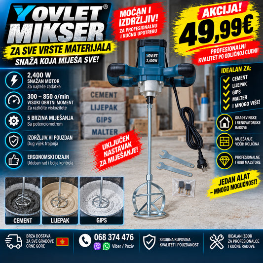 Mikser sa nastavkom 2,400 W