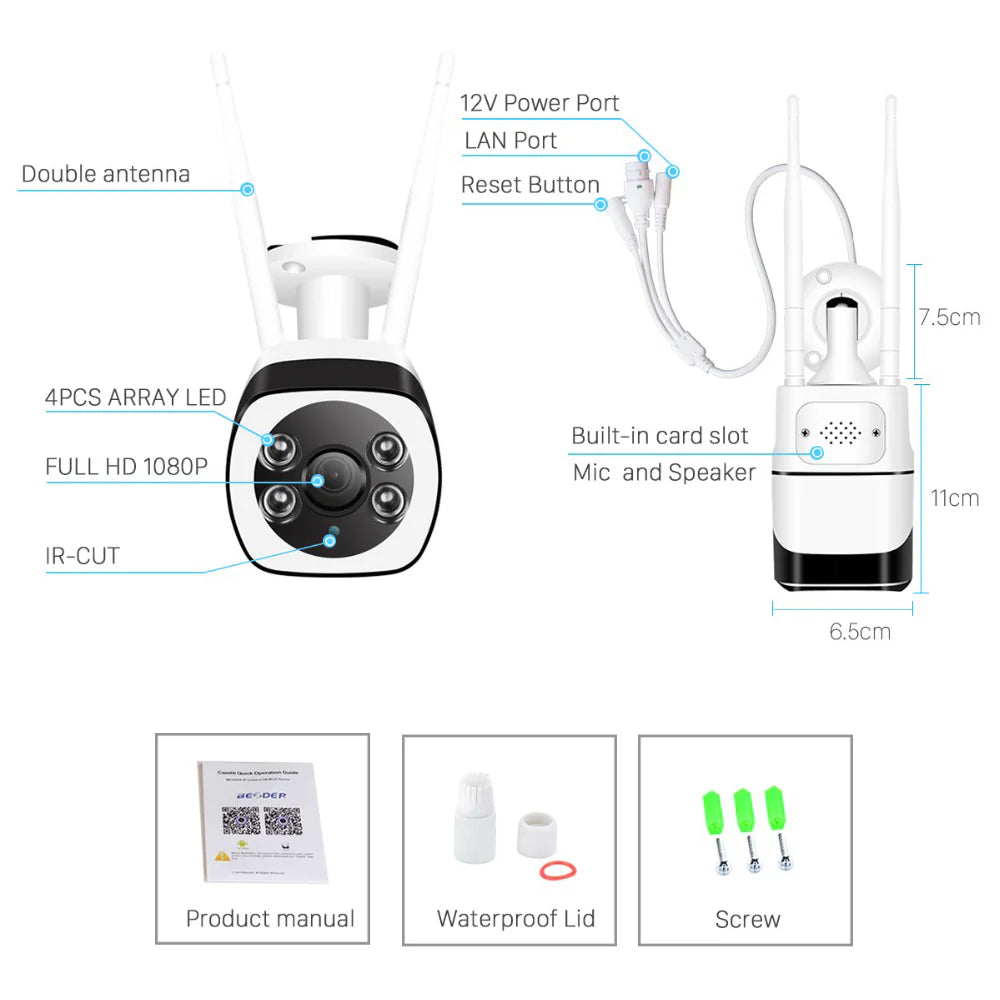 5MP Vodootporna WI-FI IP vanjska kamera