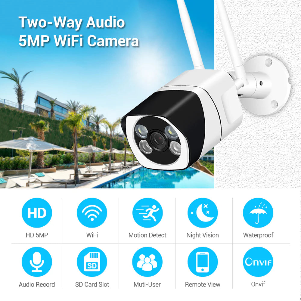 5MP Vodootporna WI-FI IP vanjska kamera