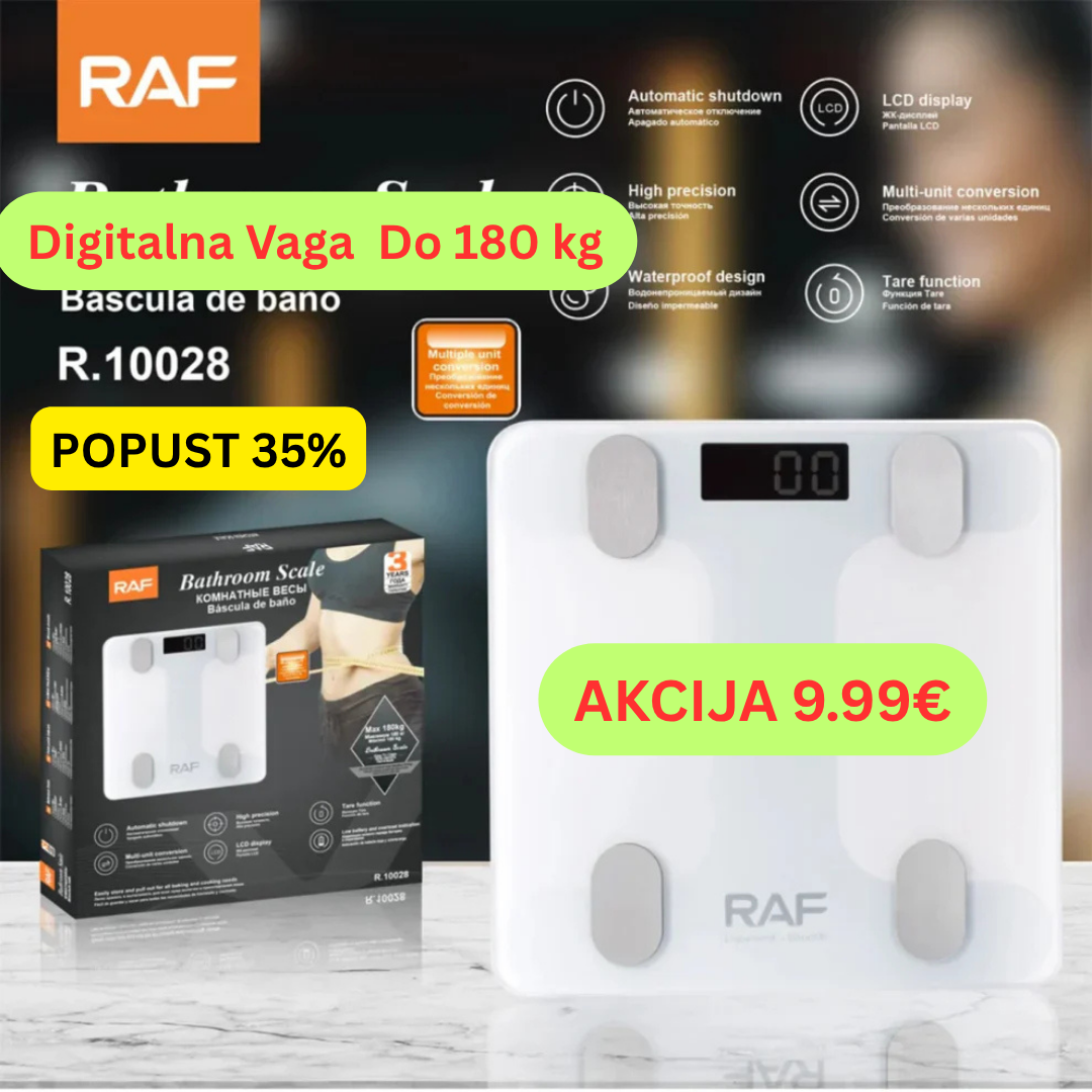 RAF R-10028 Digitalna Vaga za Kupatilo – Do 180 kg
