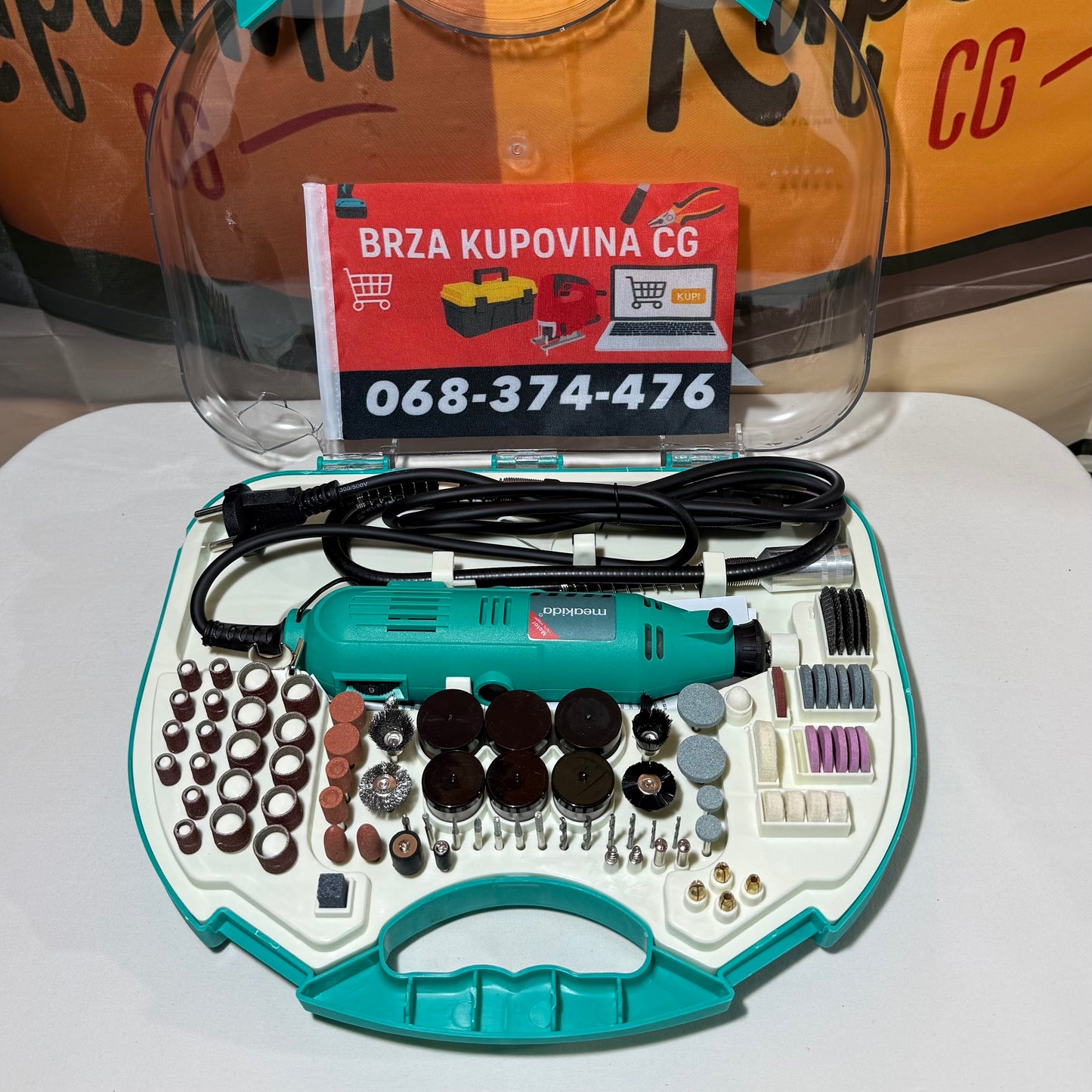 Višenamenski Set Mini Rotacione Brusilice – 200+ Djelova