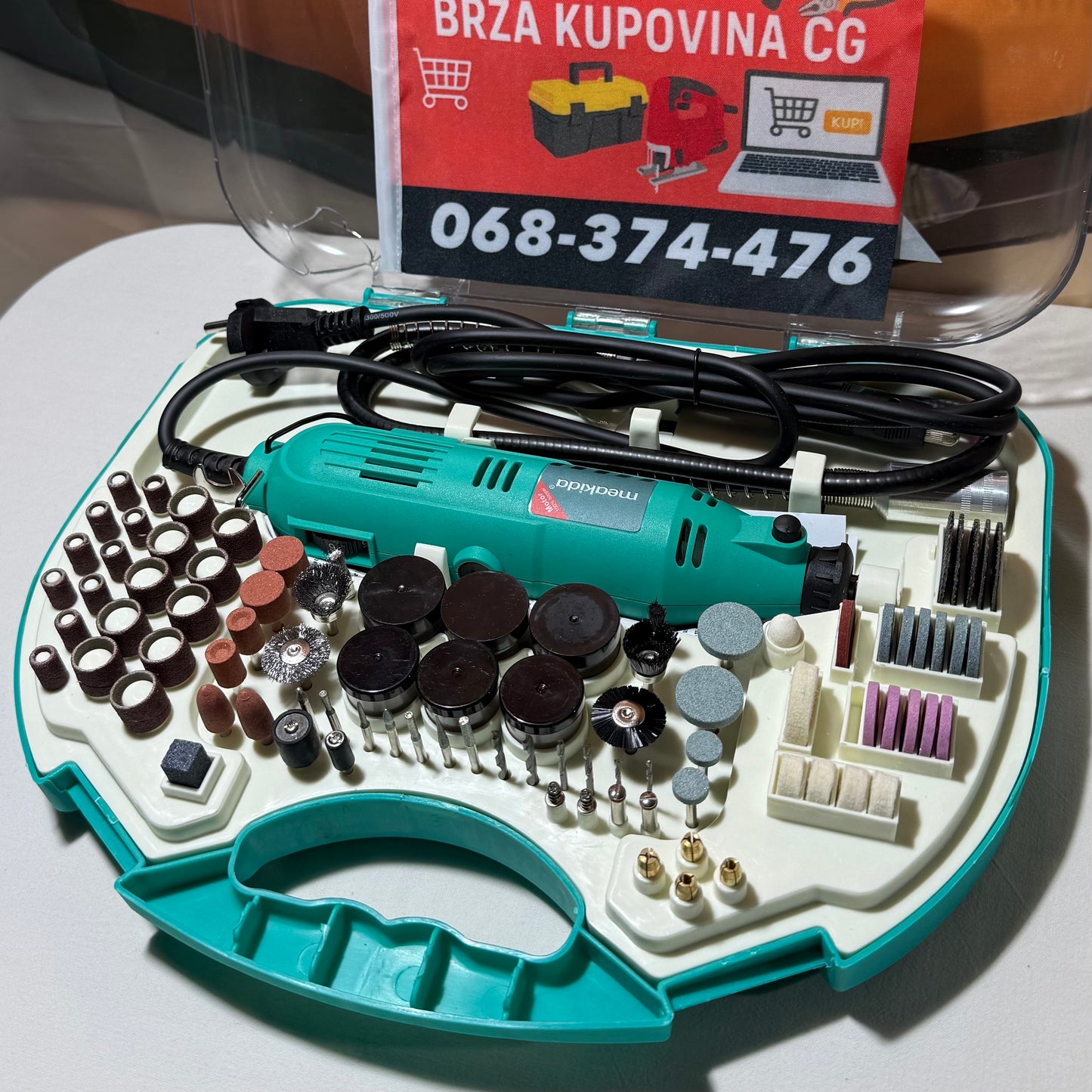 Višenamenski Set Mini Rotacione Brusilice – 200+ Djelova