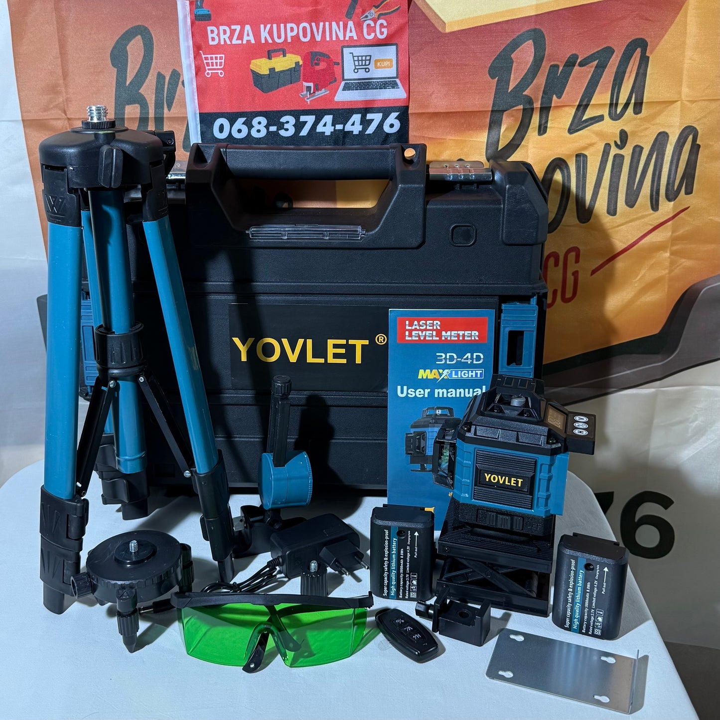 Laser Yovlet 4D/16 sa 2 baterije i daljinskim upravljacem