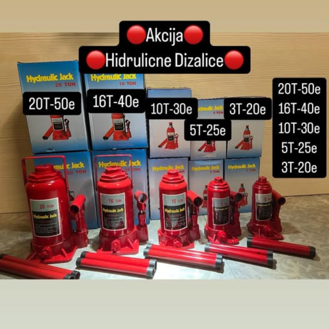 AKCIJA HIDRULICNE DIZALICE 20T-16T-10T-5T-3T