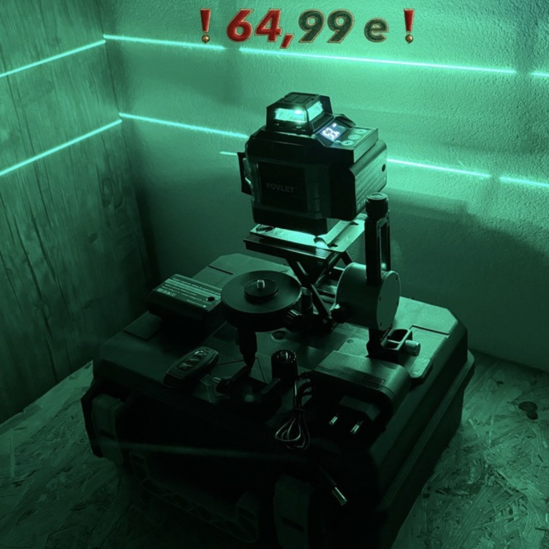 📐 Profesionalni laserski nivelir YOVLET – zeleni laser