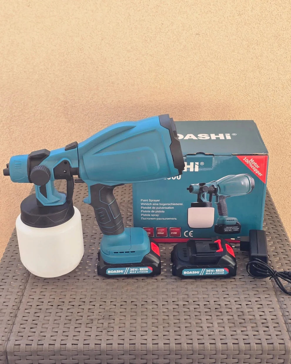 Akumulatorski pistolj za farbanje sa 2 Baterije od 48V