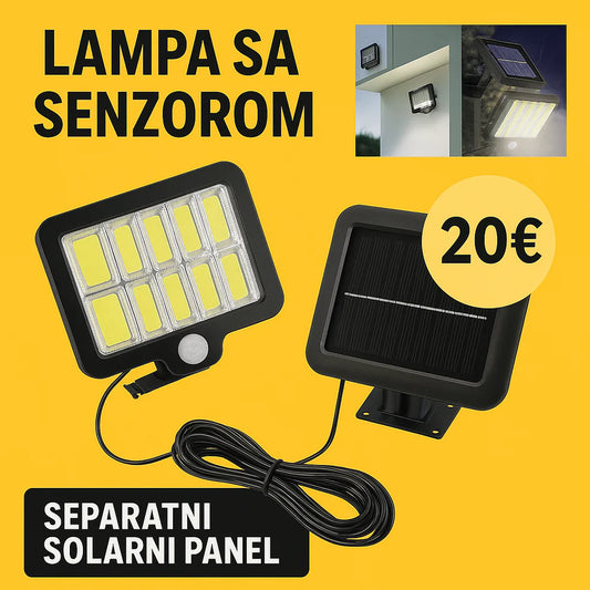 Solarni reflektor sa odvojenim panelom i senzorom pokreta